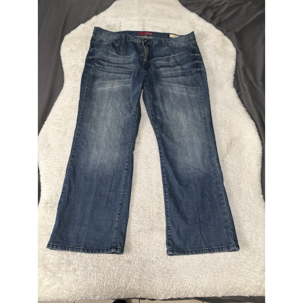Guess‎ Regular Straight Mens Blue Denim Jeans Size 40x30 Crescent Fit